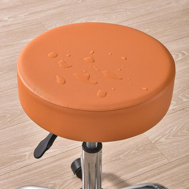 Runder Stuhlbezug aus PU-Leder von Yiran Furniture in Orange, wasserabweisend und staubdicht - Bild 1