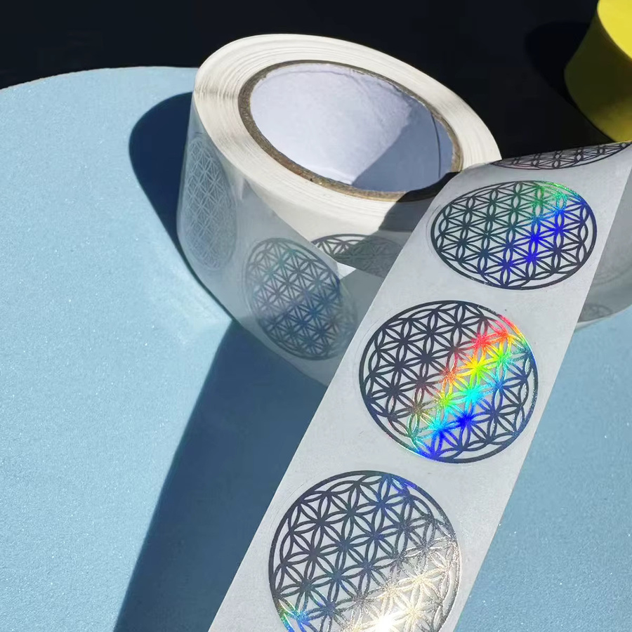 1000 Stück Blumen des Lebens Aufkleber in Multicolour, 2 Rollen holografische runde Siegelaufkleber für Scrapbooking, Tagebücher und DIY-Projekte - Bild 4