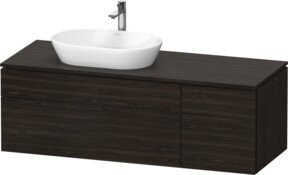 Duravit L-Cube Waschtischunterschrank in Schwarz Matt, Wandmontage, B/T/H: 142 x 55 x 48,2 cm - Bild 1