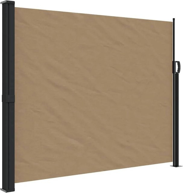 vidaXL Ausziehbare Seitenmarke in Taupe aus Polyester mit Stahl und Aluminium, Breite: 600 cm, Höhe: 160 cm - Bild 1