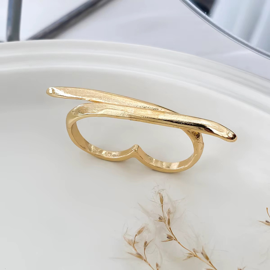IngeSight.Z Doppel Finger Ring, Gothic, Gold, Damen - Bild 1