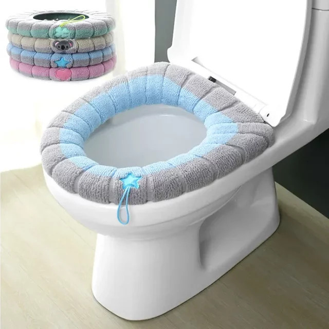 Nea restool Universal Toilettensitzbezug weich und warm, waschbar, Farben: Blau oder Grün - Bild 1