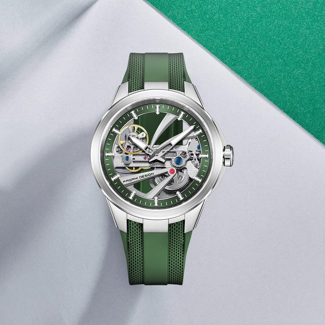 PAGANI DESIGN Armbanduhr Automatik, Edelstahl, Grün, Herren - Bild 1