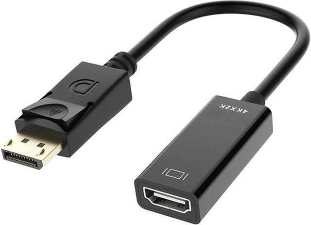 AEVYVKV DisplayPort auf HDMI Adapter in Schwarz für 4K Video und Audio zur Verbindung von PC mit HDTV oder Projektor - Bild 1