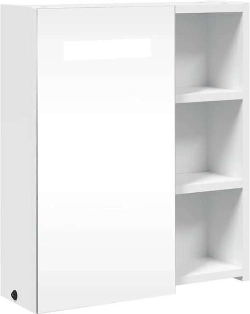vidaXL Spiegelschrank mit LED-Beleuchtung Weiß, B/T/H: 45 x 13 x 52 cm - Bild 1