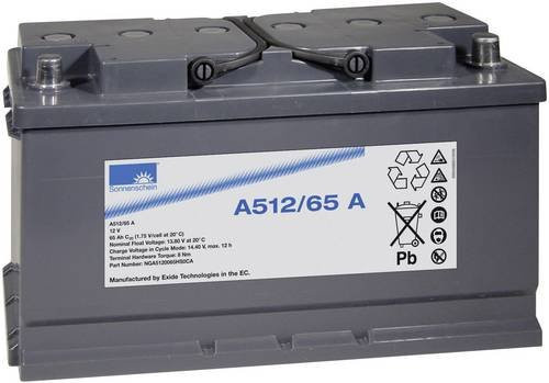 GNB Sonnenschein A512/65A Blei-Gel Akku 12V 65Ah grau B/H/T: 35,3 x 19,0 x 17,5 cm Konuspol wartungsfrei - Bild 1