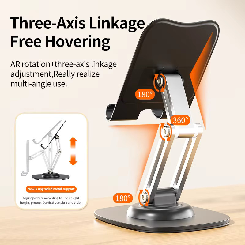 Opansten Universal Handy Halter mit 360 Grad Rotation und Klappfunktion für Desktop, passend für iPhone, Samsung und Xiaomi - Bild 3