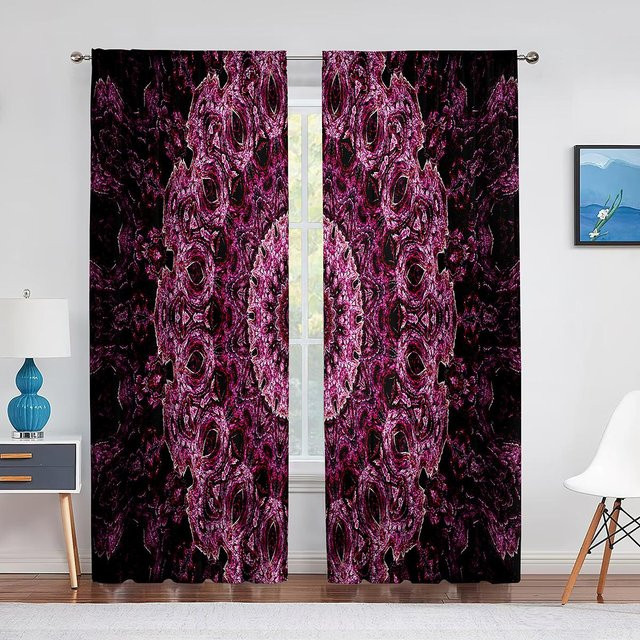 Boho Mandala Chiffon Vorhang von Super Six in Grün Blau mit Ösen, Breite: 150 cm, Höhe: 250 cm - Bild 1