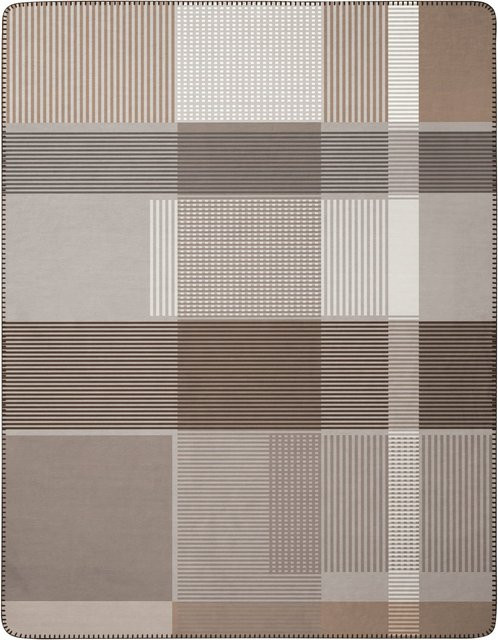 Biederlack Wohndecke New Look in Beige mit modernem geometrischem Design - Bild 1