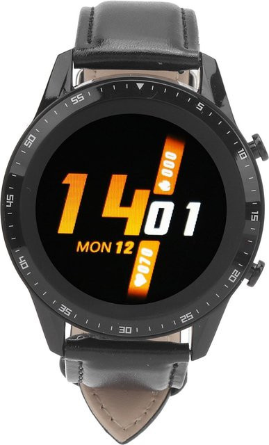 Igeteck T80 Smartwatch mit Bluetooth für Anrufe, Fitness-Überwachung und Wasserdichtigkeit, Schwarz, kompatibel mit Android und iOS - Bild 1