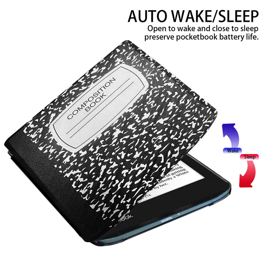 Stoßfeste Hartschalen-Schutzhülle für PocketBook Verse Lite Pro Color 6' EBook mit Handschlaufe von YOUQEEC in Blau - Bild 2