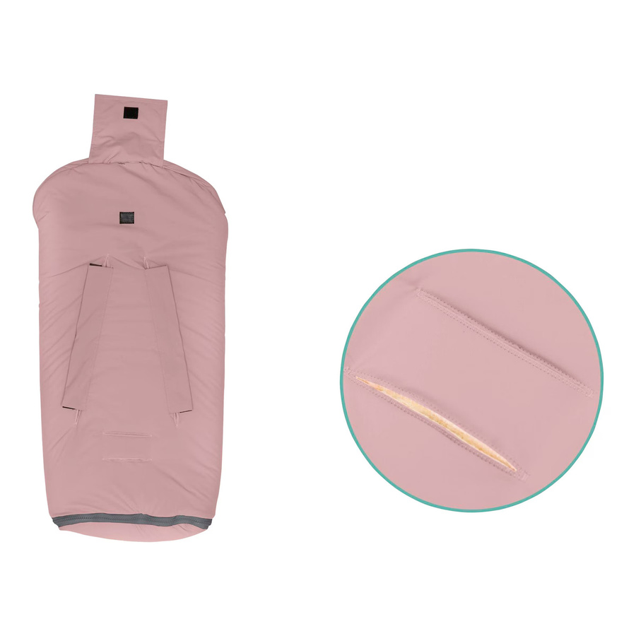 Fillikid Winterfußsack Pamir in Rosa mit Wolle - Bild 1