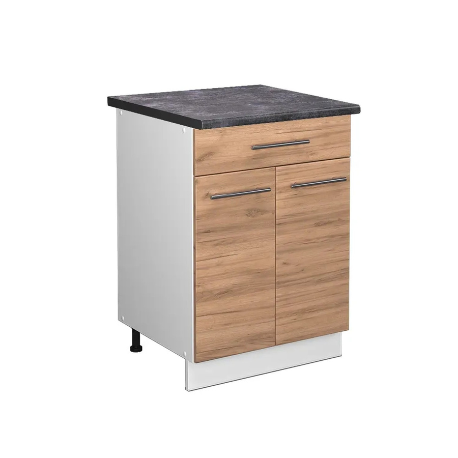 Vicco Küchenunterschrank Fame-Line Goldkraft Eiche Weiß Anthrazit mit Schubladen und Soft-Close-Türen B: 60 cm, H: 82 cm, T: 33,53 cm - Bild 2