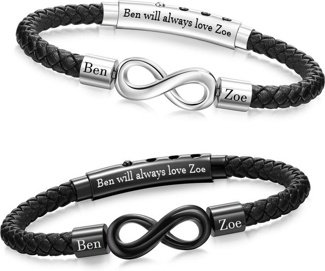 AIMH Armbänder, Silber, Edelstahl, Unisex - Bild 1