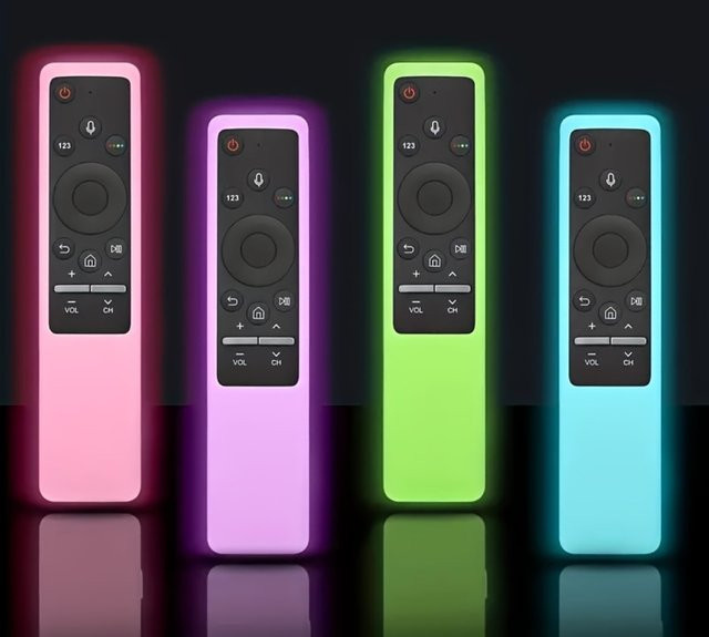 Leuchtende Silikonhülle für Samsung Smart TV Fernbedienungen der BN59-Serie mit Trageband in Blau - Bild 1