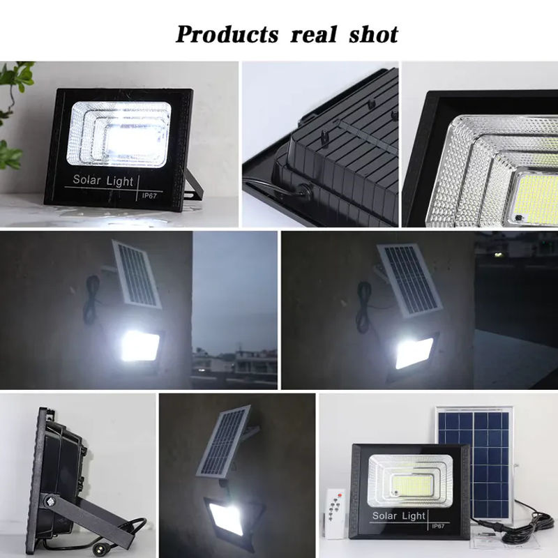 XIWANGFIRE 50W Solar-Außenflutlicht mit Fernbedienung und Reflektor, LED Sicherheitsscheinwerfer in Schwarz für Garten und Terrasse - Bild 4