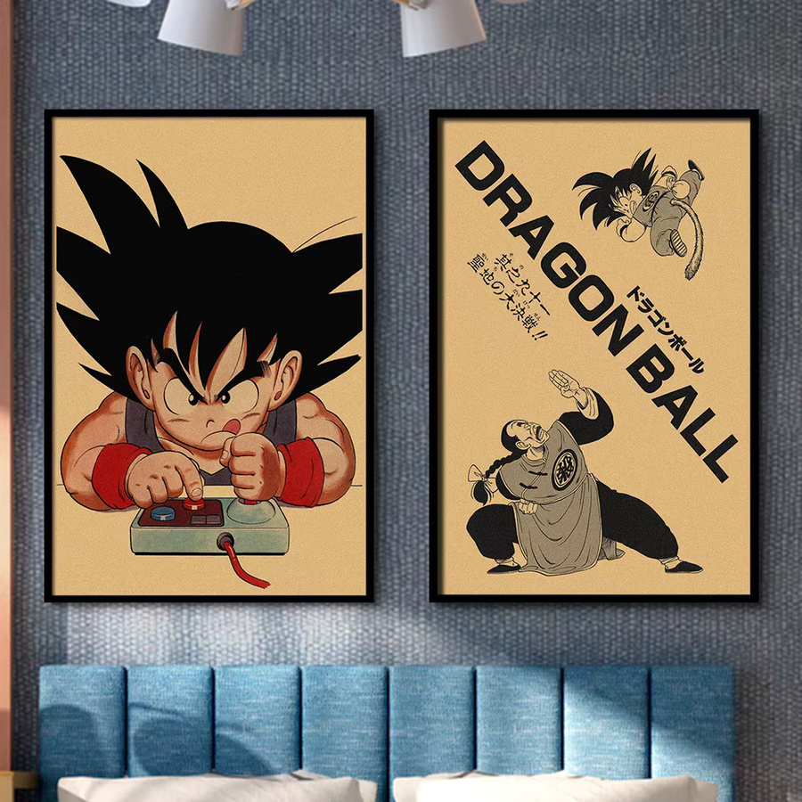 Bandai Dragon Ball Anime Retro Leinwand Poster Multicolor Wandkunst für Kinder - Bild 2
