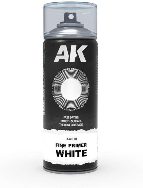 AK Interactive Fine Primer White, Spray, Weiß, 400ml - Bild 1