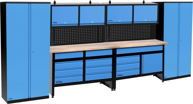 GÜDE Werkstatteinrichtungs-Set GWS 4100, 8-teilig aus Metall - Bild 1
