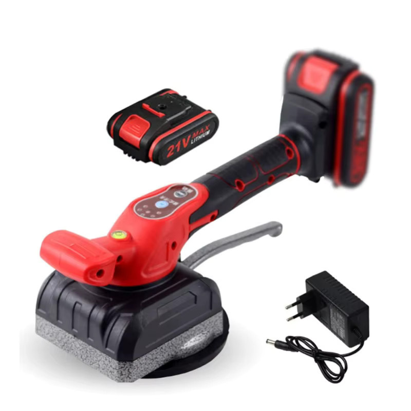 Podofo Elektrische Fliesenleger-Maschine in Rot mit 5 Geschwindigkeitsstufen, Fliesen-Vibrations- und Glättungswerkzeug inklusive 1 Akku und Ladegerät - Bild 7