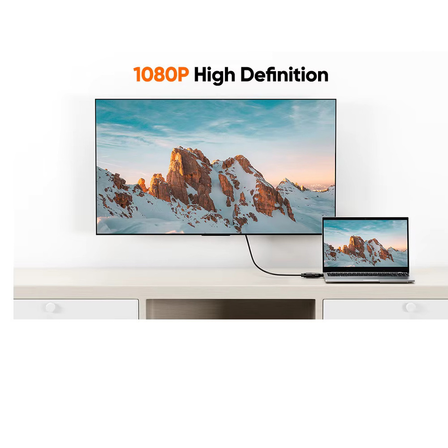 VBDWRM Bidirektionaler HDMI-zu-DVI-Adapter und DVI-zu-HDMI-Konverter in Schwarz für PC, Laptop und Monitor - Bild 1