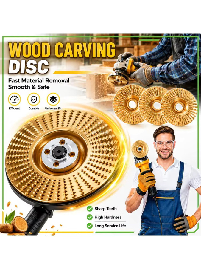 Rotierende Schleifscheibe für Holzschnitzerei und Holzbearbeitung in Gold für den Winkelschleifer - Bild 6