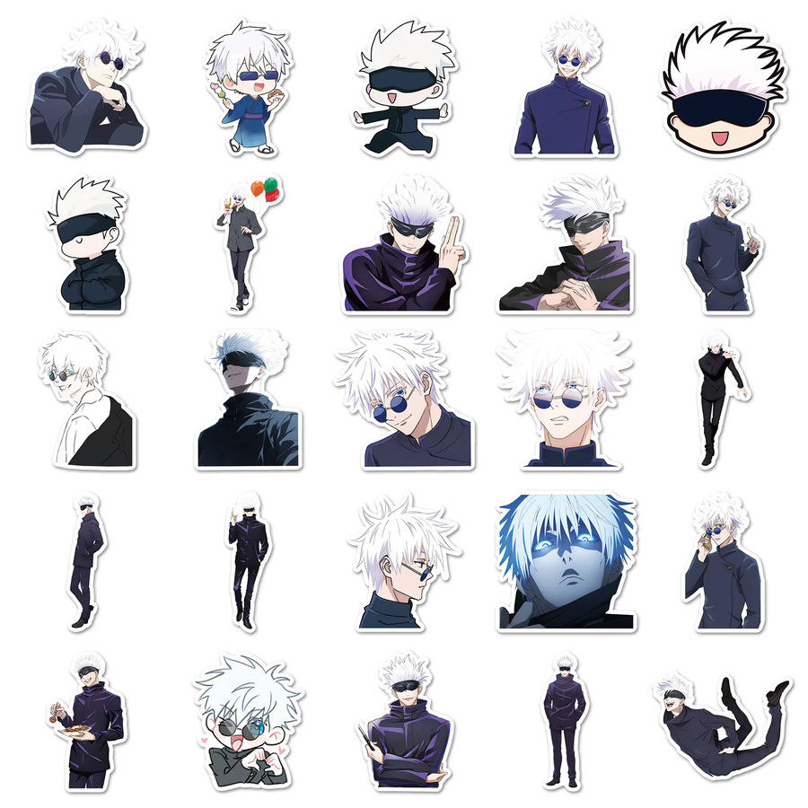 Bandai Jujutsu Kaisen Gojo Satoru Aufkleber, 100-teiliges Set, bunt - Bild 2