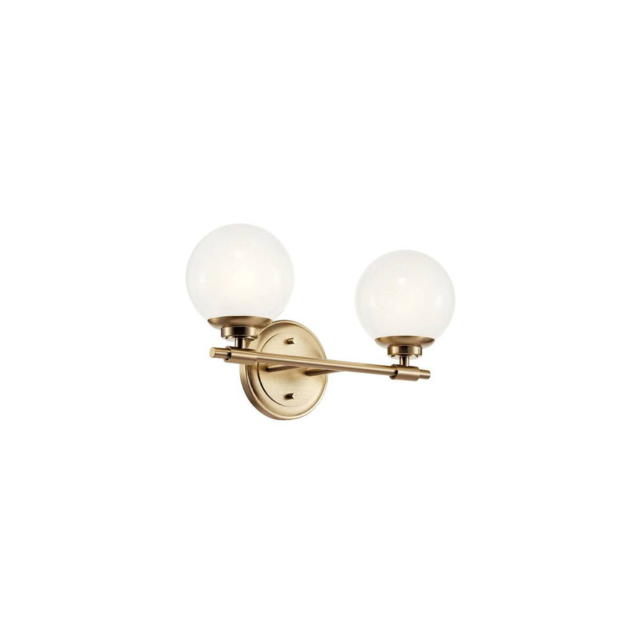 Kichler Benno Bad Wandleuchte in Bronze und Gold/Messing mit Glaskugeln - Bild 1