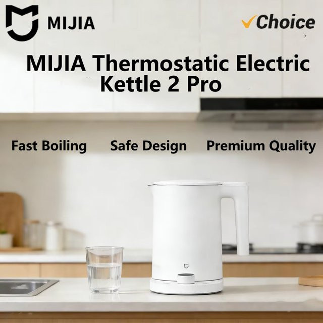 Mijia Thermostatischer Wasserkocher 2 Pro mit LED-Anzeige und 24H Temperaturkonstanz, Weiß - Bild 1