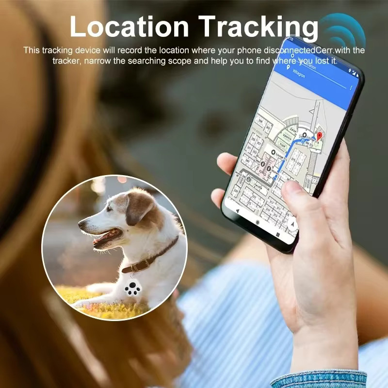 YTYIN Mini GPS-Tracker in Rot mit Bluetooth-Ortung für Haustiere, Schlüssel, Kinder und Taschen – Anti-Verlust-Gerät für iOS und Android - Bild 4