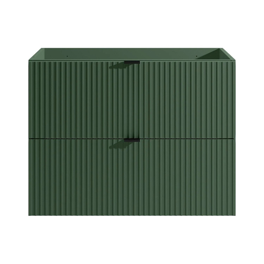Waschbeckenunterschrank Zevini in Grün mit Streifenoptik und mattem Finish, Breite: 80 cm - Bild 2