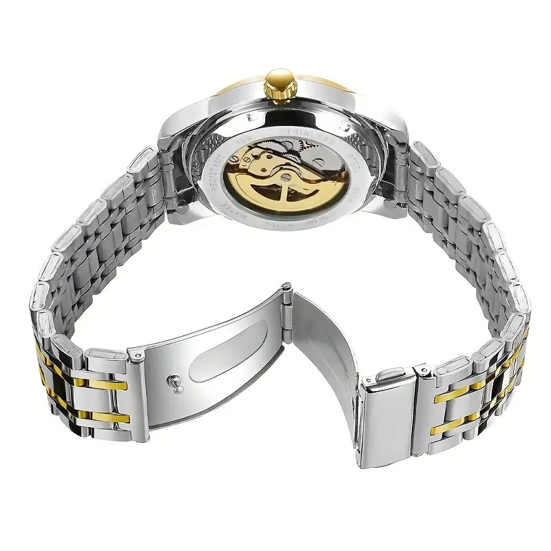 LUOLINGONGJUE Armbanduhr Automatik, Legierung, Weiß, Diamantbesetzt, Herren - Bild 2
