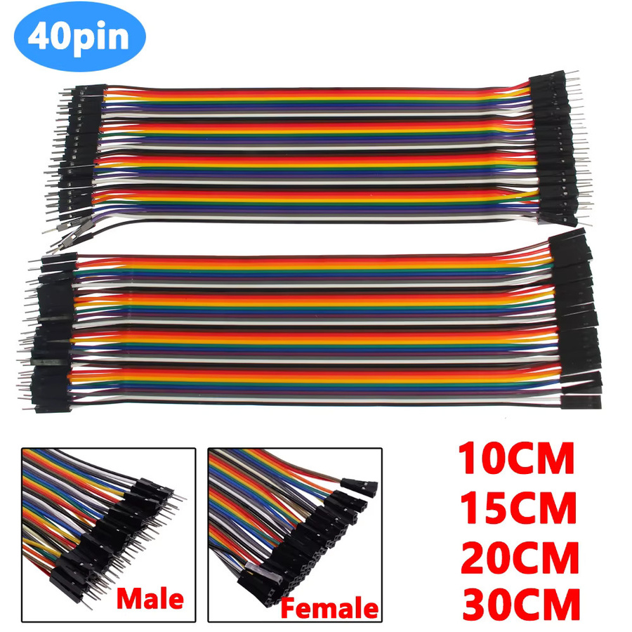 YTDMEN Dupont-Kabel Set mit 40-poligen Überbrückungsdrähten in Multicolor für Arduino-Kits, verschiedene Steckertypen (Stecker auf Stecker, Buchse auf Stecker, Buchse auf Buchse) - Bild 4