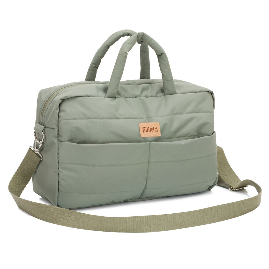 Fillikid Wickeltasche Toulouse mit Wickelauflage und Fächern in Salbei Grün - Bild 1