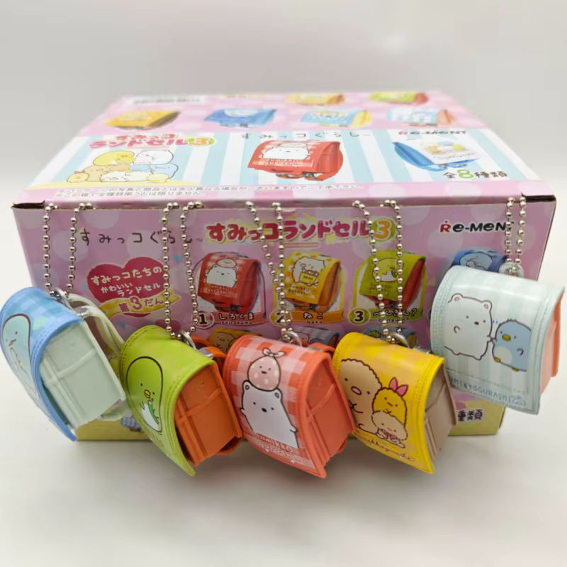 RE-MENT Sumikko Gurashi Mini-Schultertaschen Blind Box mit Shirokuma, Tonkatsu und Neko als mehrfarbige Kunststoff-Miniatur-Figuren - Bild 4