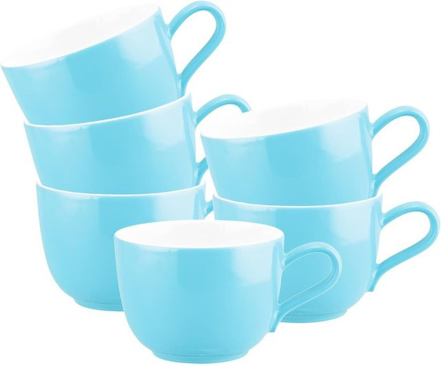 Seltmann Weiden Kaffeetassen Liberty Pure Colors Blau 6er Set 260 ml - Bild 1