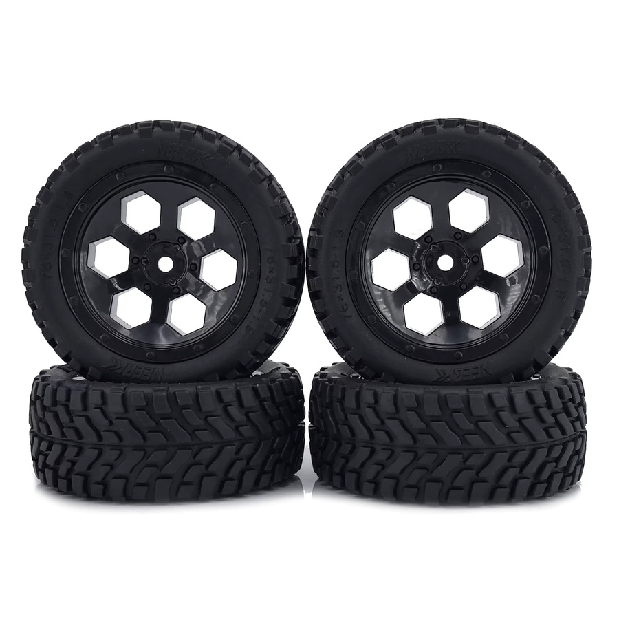 NeebRC RC Gummireifen, 4-teiliges Set, 1,9 Zoll, 75mm, 12mm Sechskant-Felge - Bild 2