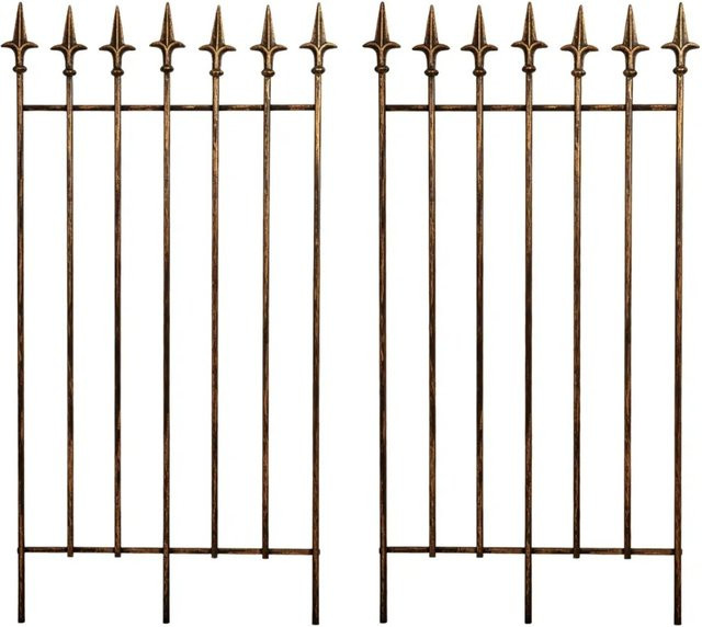 DELUKE Rankgitter FREYA 2er Set aus Metall in Bronze als Rankhilfe für Kletterpflanzen im Garten, B/H: 50 x 100 cm - Bild 1