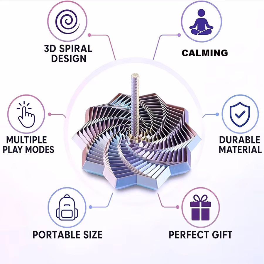 Stern Fidget-Spinner, 3D-gedruckt, Rotierende Polygone - Bild 2