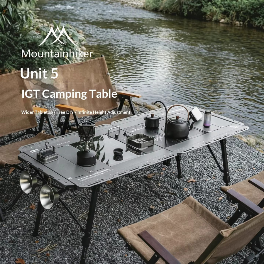 Mountainhiker 5-teiliges multifunktionales IGT-Camping-Kochsystem für Outdoor und BBQ in Schwarz - Bild 2