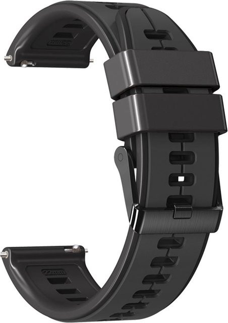 MY-CASE Uhrenarmband Silikon, 22 mm, Schwarz, Unisex - Bild 1