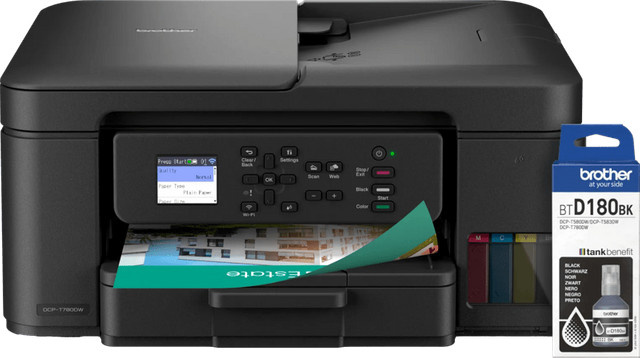 Brother DCP-T780DW Inkjet Multifunktionsdrucker mit Wi-Fi und Ethernet inklusive einer schwarzen Ersatztinte - Bild 1
