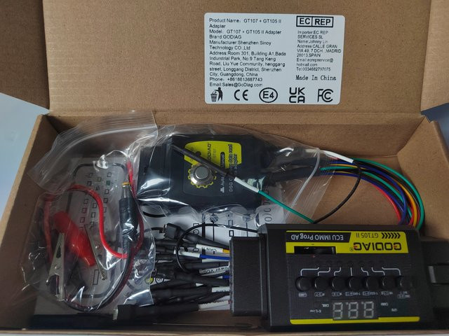 GODIAG GT107+ DSG Plus Getriebe-Datenadapter mit Spannungs- und Stromanzeige in Schwarz für DQ250 DQ200 VL381 VL300 DQ500 DL501 Benz BMW - Bild 1