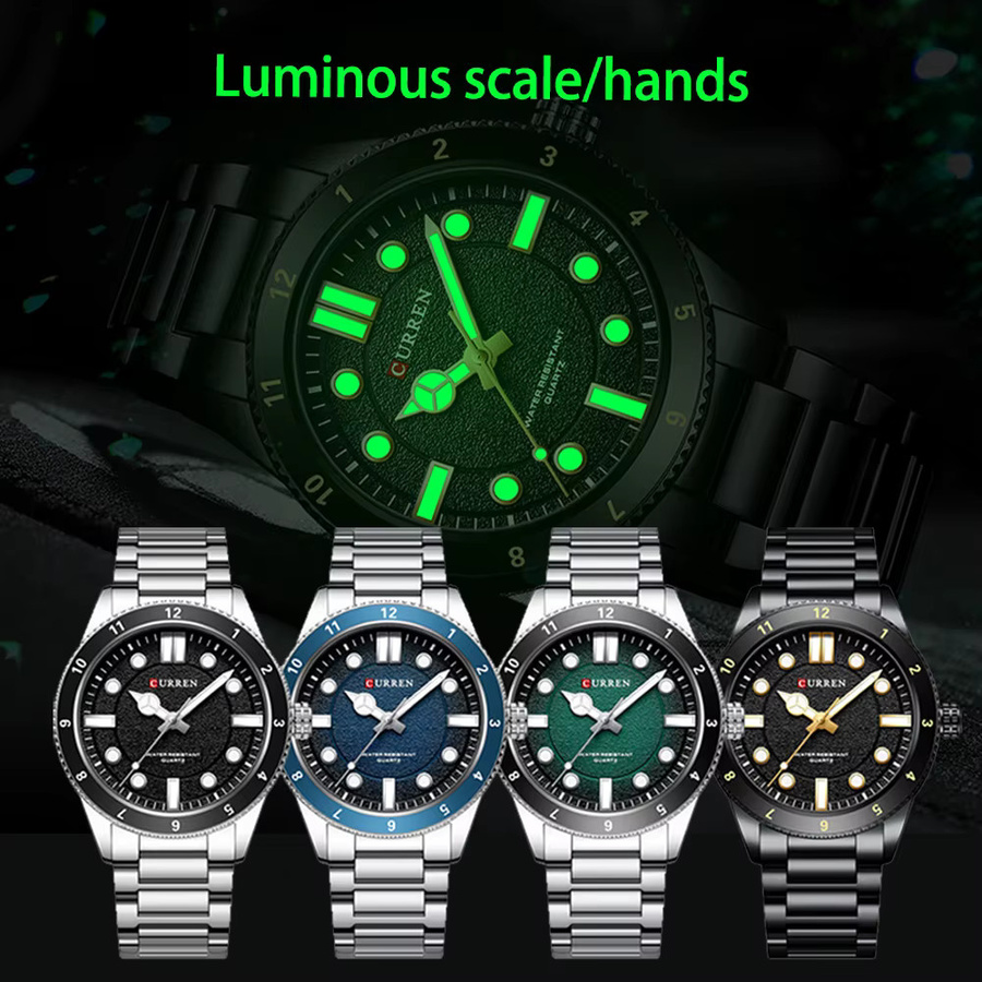 CURREN Armbanduhr Quarz, Edelstahl, Silber, Herren - Bild 2