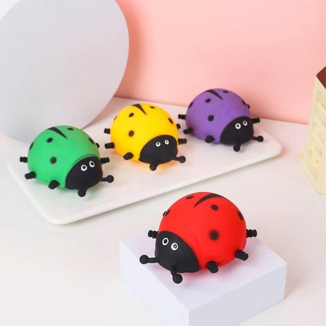 BC Pet Supplies Marienkäfer-Mehl-Squishy, Insekten-Quetschspielzeug, black - Bild 1