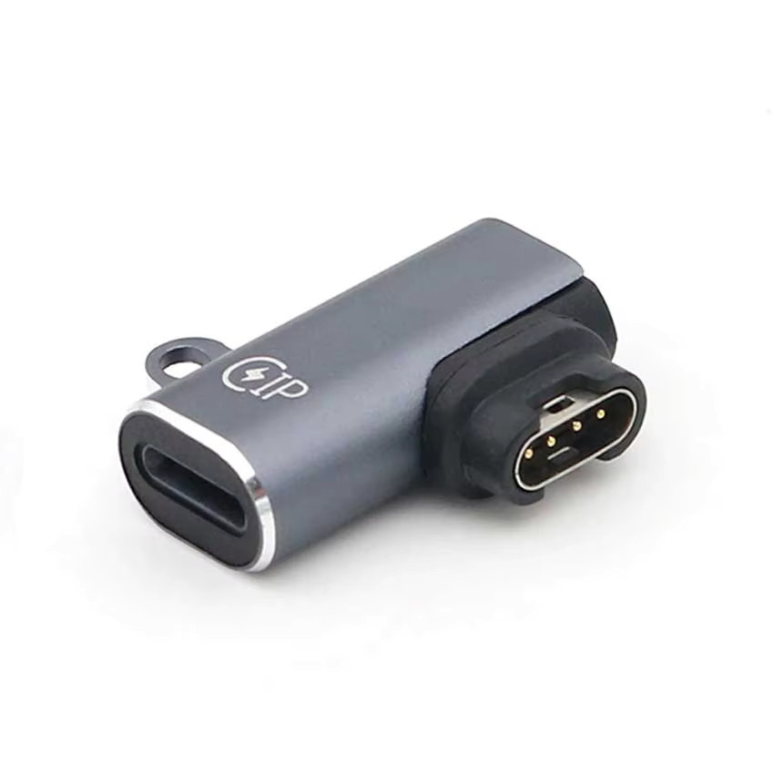 JCD USB-C Lightning Micro USB zu 4-Pin Ladeadapter für Garmin Fenix 7 6 5 7X 6X 5X Venu 2 Plus Smartwatch Konverter - Bild 2