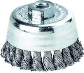 Lessmann Topfbürste aus Stahldraht in Silber, Durchmesser: 90 mm, Gewinde: M14 mm - Bild 1