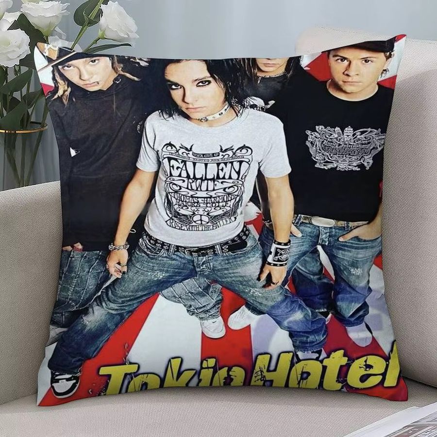 Rock Tokio H-Hotel Kissenbezug aus kurzem Plüsch mit doppelseitigem Druck für dein Sofa oder zur Dekoration - Bild 4