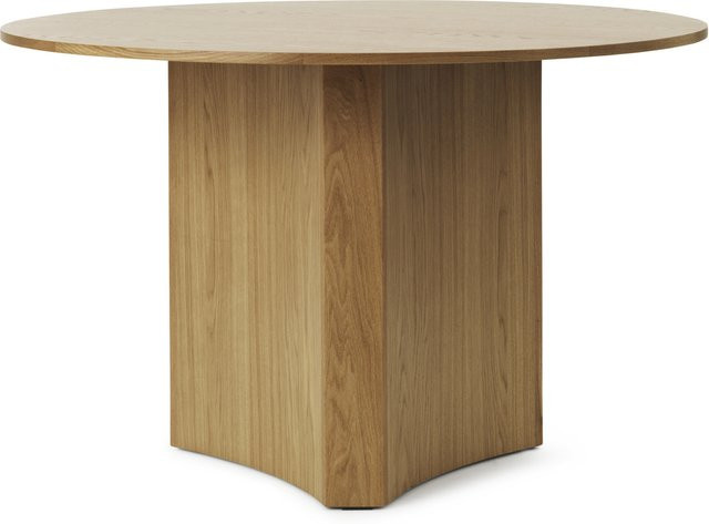 Normann Copenhagen Esstisch mit runder Tischplatte aus Eichenfurnier in Braun und Beige - Bild 1