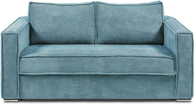 Vente-unique Schlafsofa Loreto in Türkisblau mit einer Breite von 215 cm - Bild 1